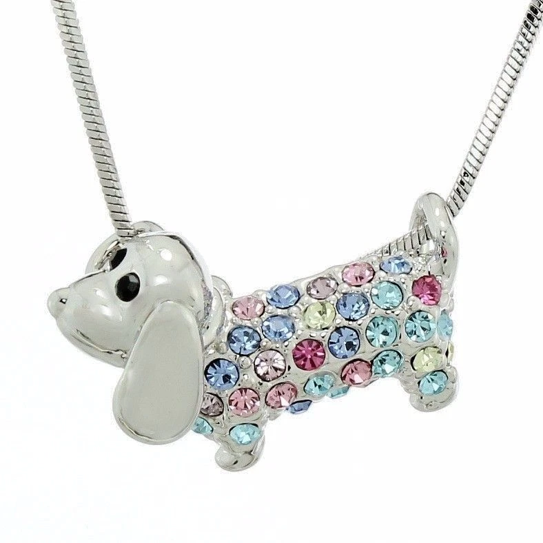 Swarovski clearance dachshund necklace