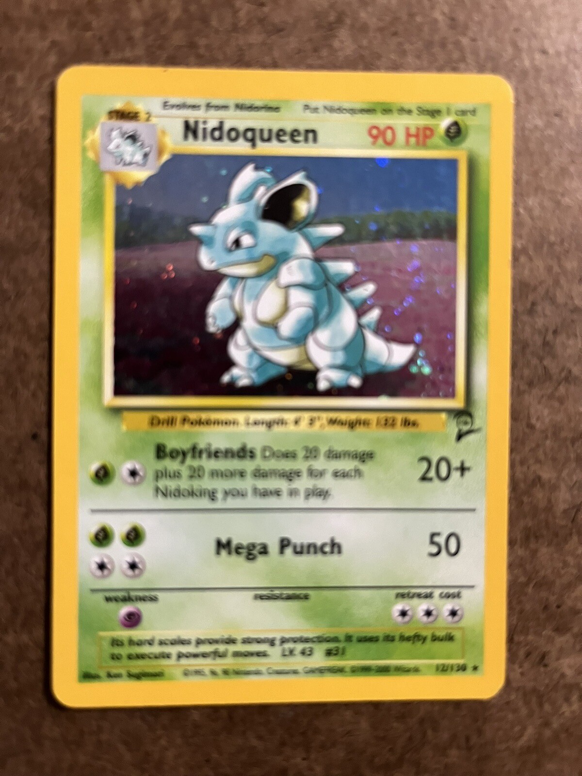 Pokémon TCG Nidoqueen Base Set 2 12/130 Holo Unlimited Holo Rare