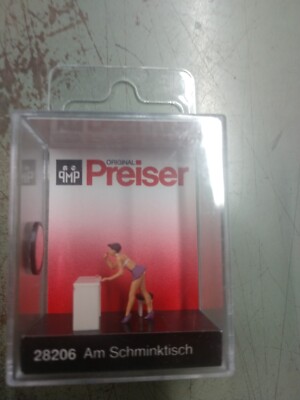 Preiser 28206 1/87 - H0 Scale -  Woman putting on makeup  - Pre Painted Figure