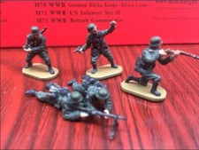 1  72 WWII German Machine Gun Combat Team 5PCS Soliders Model Assembled Painted