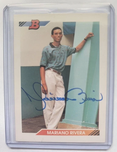 1992 Bowman Mariano Rivera RC #302 AUTO New York Yankees HOF AUTOGRAPH MLB