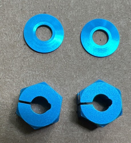 Tamiya 503 4wd Buggy Rear 12mm Aluminum Wheel Hexes (Also Fits 501X, 511, 502) - Picture 2 of 4