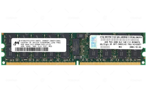 41Y2857 IBM MEMORY 4GB 2RX4 PC2 3200R DDR2 - Picture 2 of 7