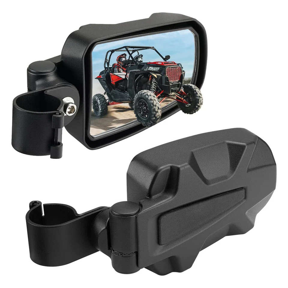 UTV SXS Side Rear View Mirrors For 1.75" Bar Polaris Ranger RZR Yamaha YXZ1000R - Image 4 of 4