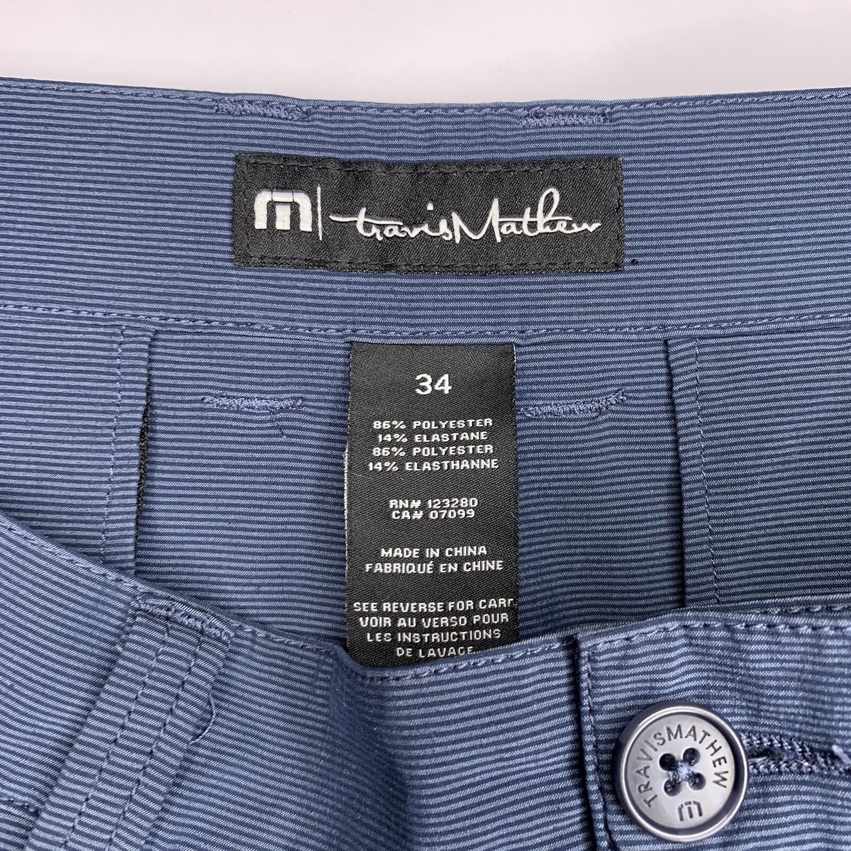 Short Travis Mathew Homme - Taille 34 - Gris - Performance Stretch - Chino - Occasion