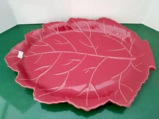 NEW-MARTHA STEWART Collection HARVEST LEAF Ceramic 16" Serving Platter $50.00