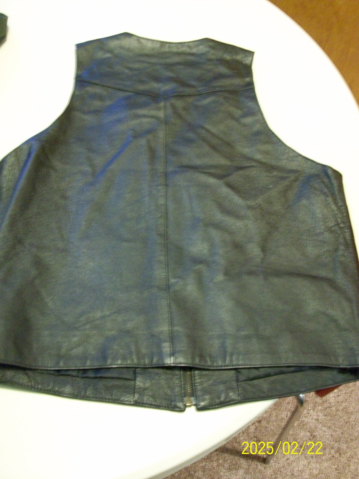 Basic Elements Black  Leather Zipper Vest Size L … - image 2