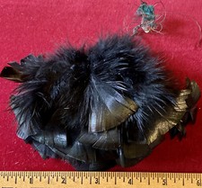 Antique Feather To Adorn Bonnet For Fashion Or Lady Doll Or Other Doll