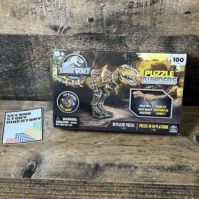 New Jurassic World Puzzle Builders 100 Pieces 3D Plastic T-REX Dinosaur