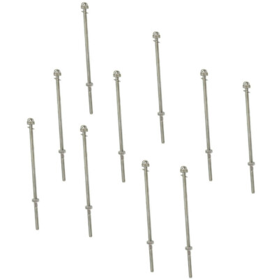 10 Pc Set Stainless Steel Cable Swage Threaded Stud End Fitting for 3/16'' Cable