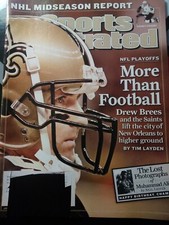 SPORTS ILLUSTRATED MAGAZINE - DREW BREES - NEW ORLEANS SAINTS - NFL PLAYOFFS
