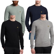 Lyle Scott Men's Sweater Long Sleeve Crewneck Tubular Trim Cut Sweatshirt