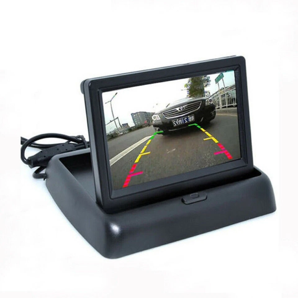 Wireless 4.3 Inch LCD Foldable Car Monitor TFT Display Reverse Rear View Camera - Image 3 of 4