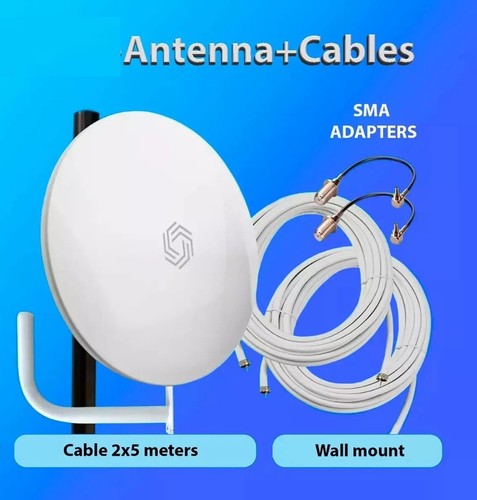Outdoor 4G LTE MIMO Antenna 2x15dBi with 2x5M Cable SMA for Huawei ZTE Router - 第 1/5 張圖片