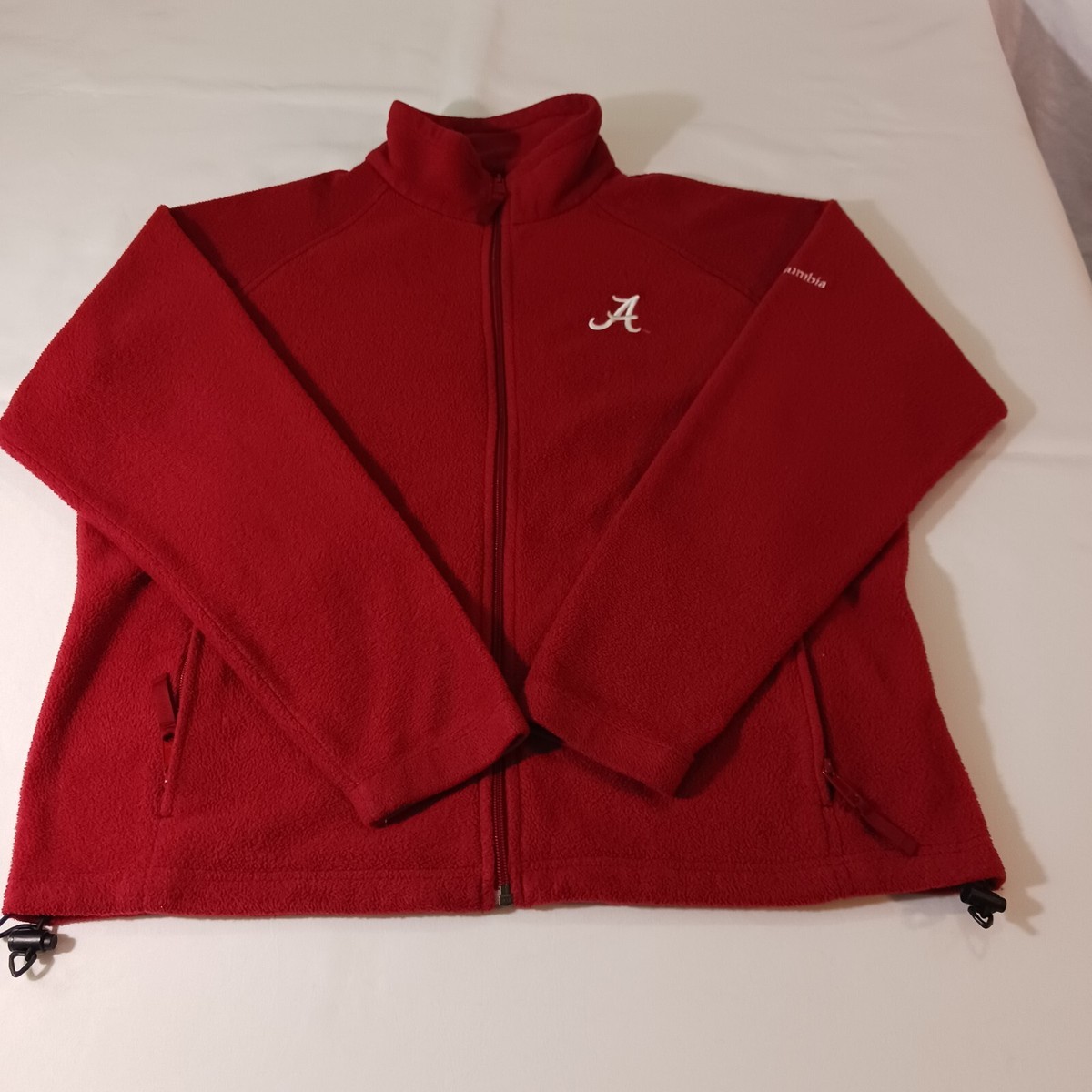 Columbia XL6656 Alabama Crimson Women's Red Fleece Full Zip Jacket