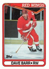 Dave Barr 1990 Topps #308 Detroit Red Wings