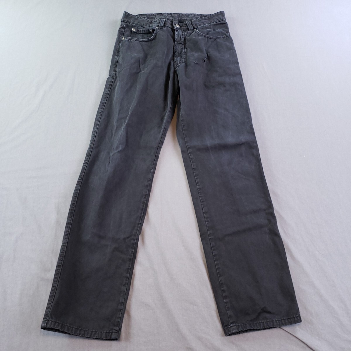 【Italy製】80s〜Ermenegildo Zegna slacks Ermenegildo Zegna Pants Mens 32 Black Straight Leg Made in