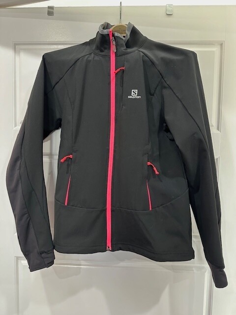 SALOMON GIACCA DONNA M ADERENTE Climawind nero misto nylon giacca zip intera