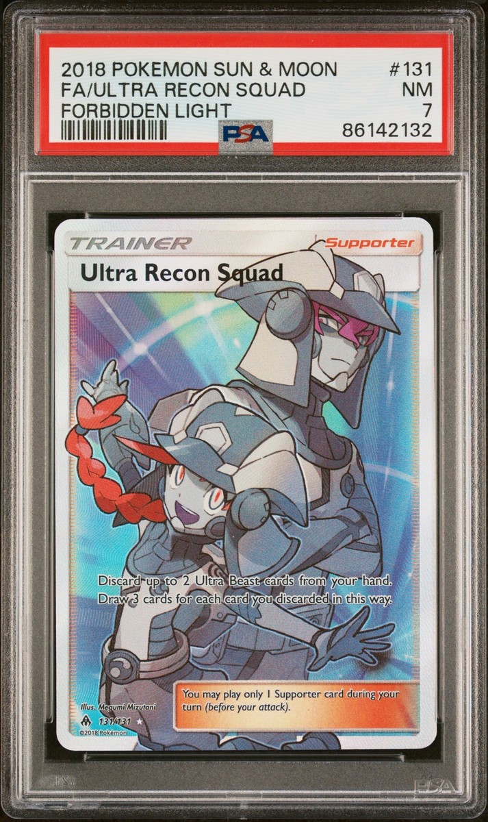 PSA 7 Ultra Recon Squad Full Art #131 2018 Pokemon Forbidden PSA 7 Ultra Recon Squad Full Art #131 2018 Pokemon Forbidden