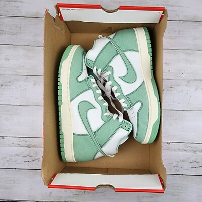 NIKE Women Dunk Hi 1985 Enamel Green DV1143 300 - Sz 13.5 New/NoLid