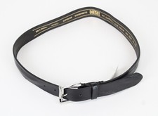 DIESEL Bescu Belt Womens 80cm Leather Silver Buckle Casual