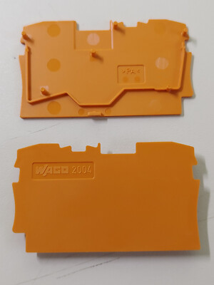 2 x WAGO TOPJOB S 2004-1292 Abschluss- und Zwischenplatte; 1,0 mm dick; orange