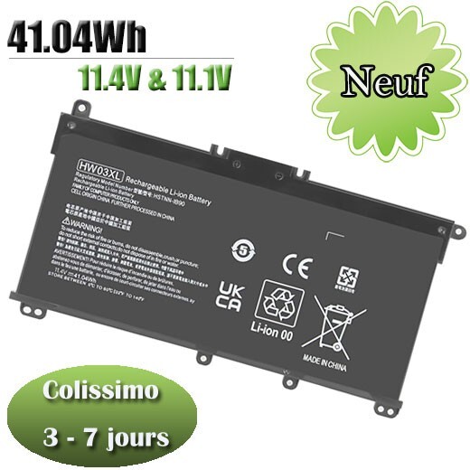 Batterie HW03XL pour HP Pavilion 15-EH et 15-EH0000NS de 41Wh
