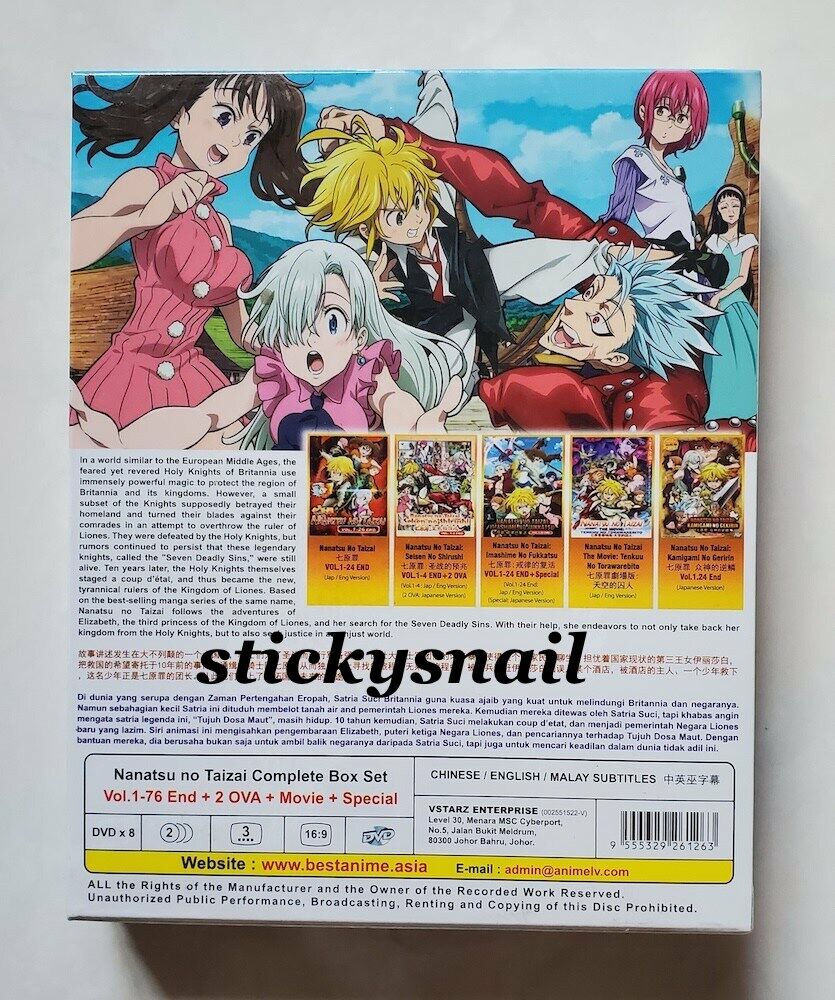 ANIME DVD~Nanatsu No Taizai Season 1-3(1-76End+Movie+Special+OVA)English sub