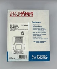 LOT OF 4 System Sensor P2WH-LF 12/24V Low Frequency Sounder Strobe for Wall WHTE