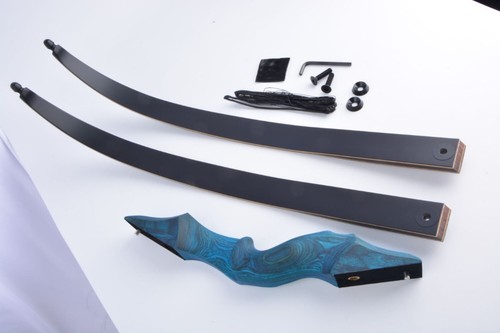 60" Takedown Recurve Bow Wooden Bow Riser 20-60lbs Archery Arrow Kit Hunt RH LH - Picture 12 of 18