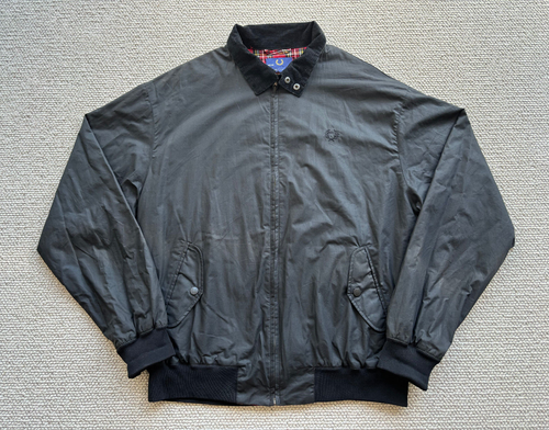 Fred Perry Men's Waxed Harrington Jacket British Millerain Made in England Sz 44