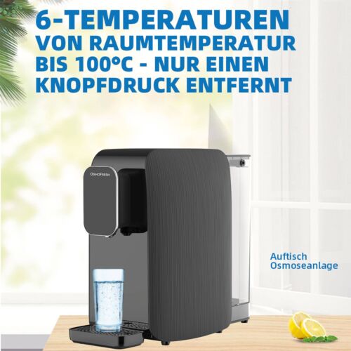 Sistema de ósmosis Quella Life Black Edition aparato de mesa hervidor de agua Osmofresh - Imagen 2 de 14