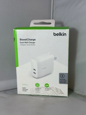 Belkin BoostCharge (20W) Dual USB-C with (40W) Stand Alone Wall Charger - NEW