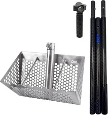 Shark Tooth Sifter and Sand Scoop for the Beach, Sand Flea Rake with Carbon Hand