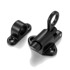 10 Packs Self-Closing Latches  Black Spring Door Lock  Resilient Bolt Latch Alu...