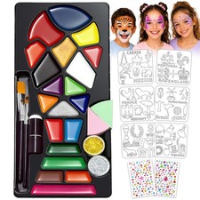 20 Colors Face Painting Kit for Kids  Adults, Non  Toxic Face Paint Set