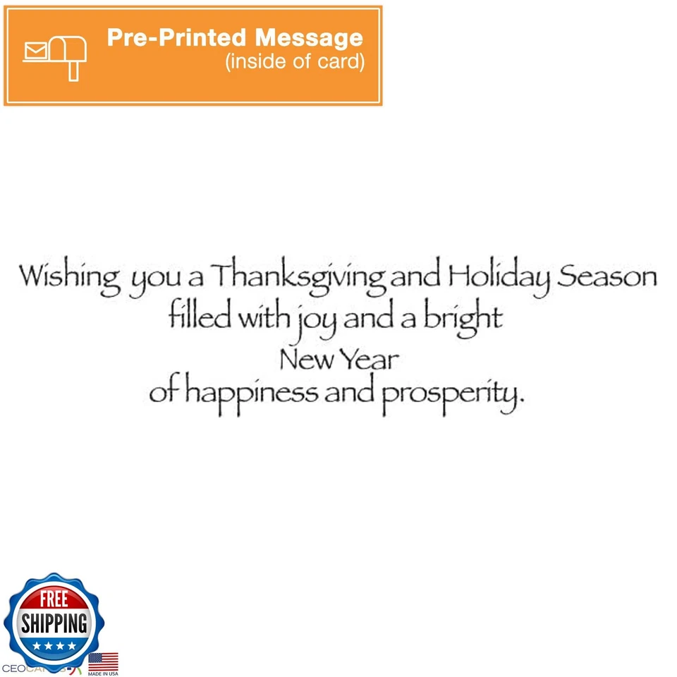 Thanksgiving Cards for Business and Family (Harvest Table Place Setting) Gree - Image 4 of 4