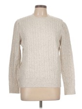 Ann Taylor Women Ivory Pullover Sweater L