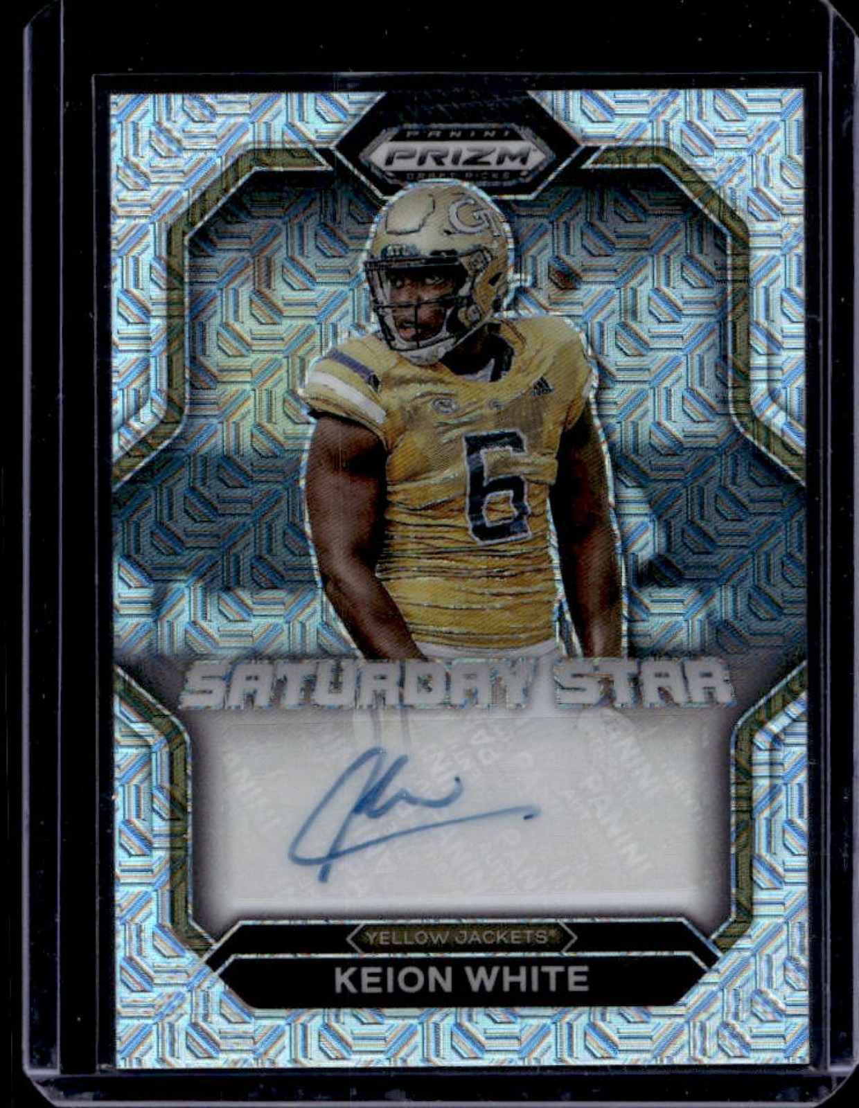 Keion White Panini Prizm Draft Picks Saturday Star Signatures #SSSKWH Mojo