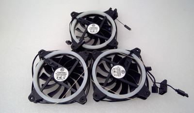 Lot of 3 CyberPower PC Case Cooling Fan 120mm DF1202512SEMN  12VDC 0.2A