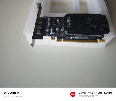  NVIDIA Quadro P600, 2GB GDDR5, 4x Mini DisplayPort, PCI-E X16  