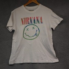 Nirvana Women XL Shirt Tie Dye Smile Boyfriend Graphic