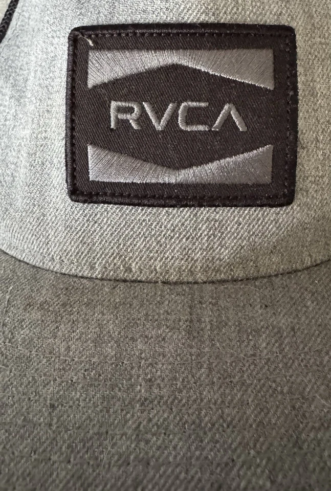 RVCA Men's Snapback Hat Cap Gray & Black Adjustable Trucker Hat PO#KFL06 - Image 2 of 4