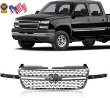 Front Grille Grill Chrome Shell with Black Insert Compatible with 2003-2006 Chev
