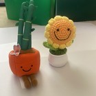 Girl Scouts Brownie Bakers Cactus Plant Plush & Crochet Smile Sunflower Lot — photo 1