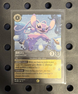 Disney Lorcana The First Chapter Angel 191/204 Super Rare Cold Foil