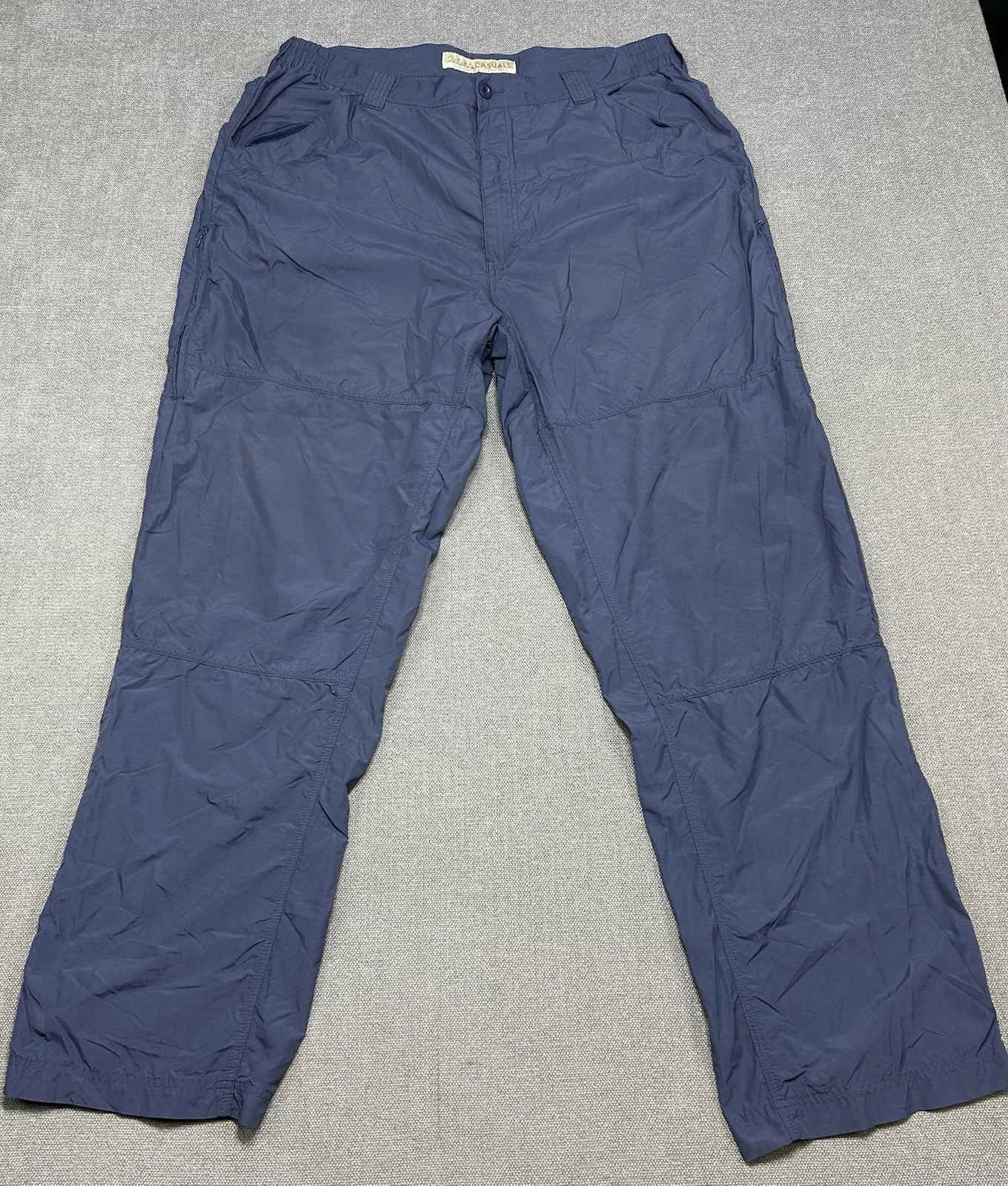 Cabelas Casual Pants Mens 2XL L/L34 Blue UPF50 Hiking Fishing Outdoors