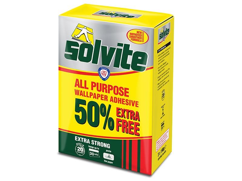 Solvite 1882382 All Purpose Extra Strong Wallpaper Paste - 20 Roll Box With 50% Free - Image 6
