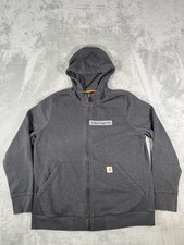 Carhartt Force Sweatshirt Womens XL 16-18 Grey Slightly Fitted Full Zip Hooded