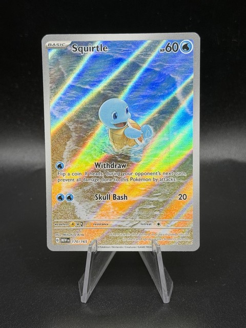 Squirtle Illustration Rare Pokemon Scarlet & Violet 151 MEW #170 NM OA3